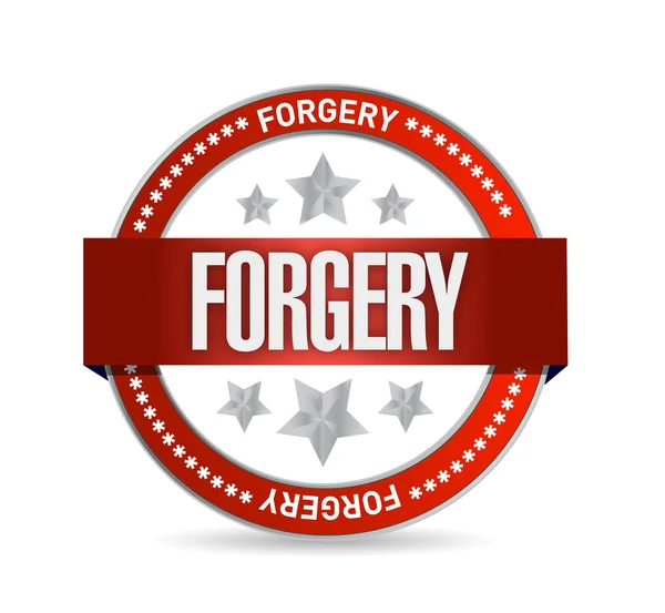 Seal with the word forgery. illustration design — Stock Photo, Image