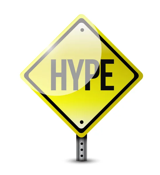 Hype avertissement signalisation routière illustration conception — Photo