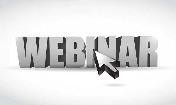 Webinar-Zeichen-Illustration-design — 图库照片