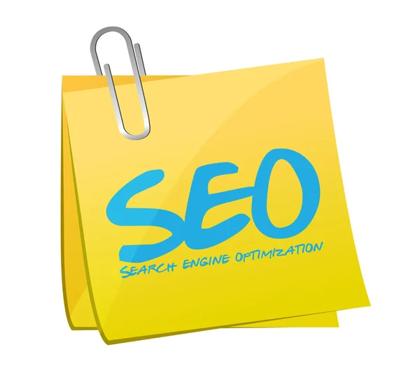 SEO search engine optimization post illustration — стоковое фото