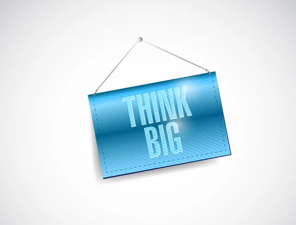 Think big hanging banner illustration design — Stock Photo, Image