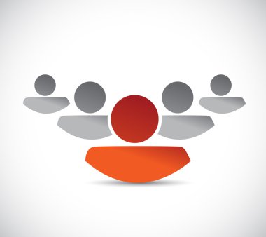 liderlik iş takım illüstrasyon tasarımı
