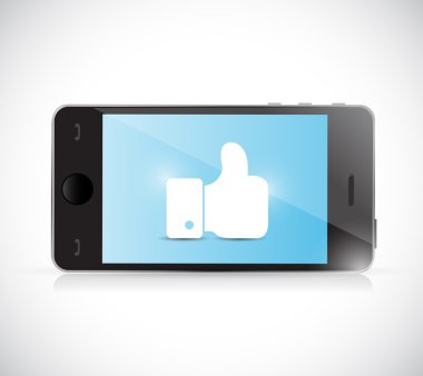 telefon ve el illüstrasyon tasarımı gibi