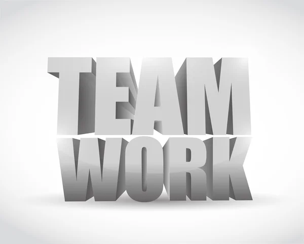 Teamwork 3d text illustration design — Stock Photo, Image
