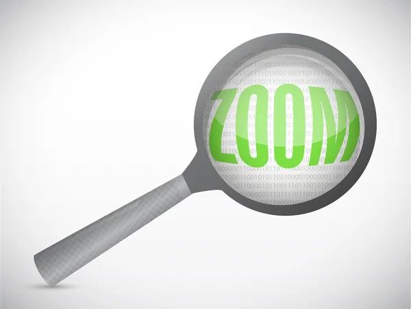 Zoom förstora konceptdesign illustration — Stockfoto