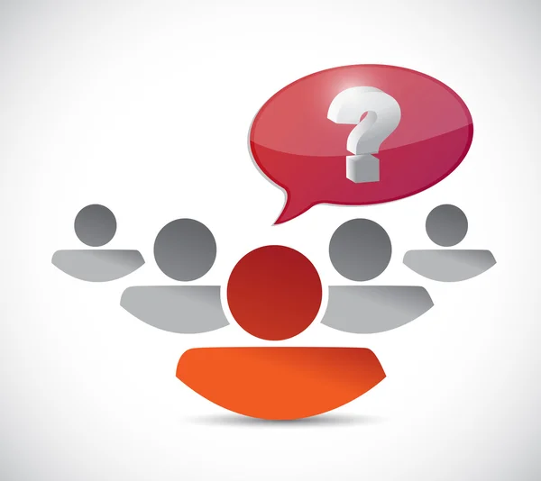 People question illustration design — Stock Photo, Image