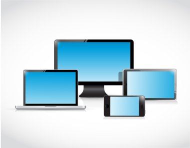 Elektronik kümesi. resim tasarım