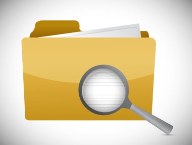 ileti klasör inceleme illüstrasyon tasarımı