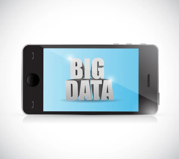 Design von Telefonen und Big-Data-Nachrichten — Stockfoto