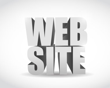 Web sitesi 3d metin afiş işareti illüstrasyon웹사이트 3d 텍스트 배너 기호 그림