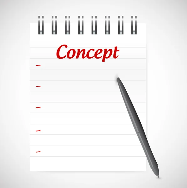 Concept notepad illustration design — Stock Photo, Image