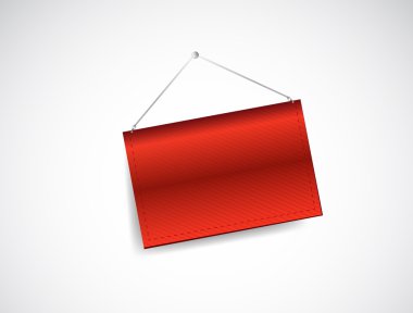 Kızıl afiş resim tasarım asılı