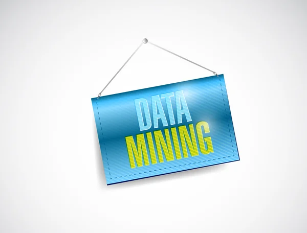 Data mining appeso banner illustrazione design — Foto Stock