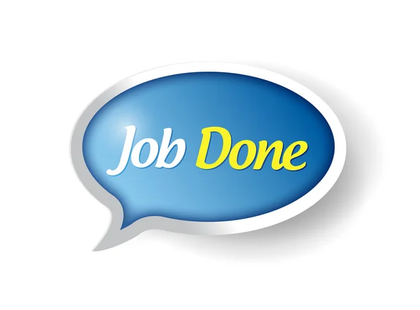 Job done message bubble illustration design — Stock Photo, Image