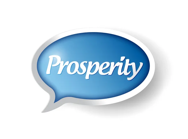 Prosperity message bubble illustration — Stock Photo, Image