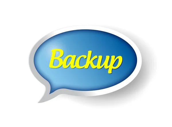 Backup message bubble illustration — Stock Photo, Image