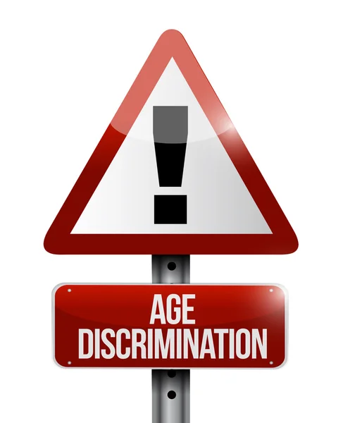 Вікова дискримінація дорожній знак ілюстрація — стокове фото