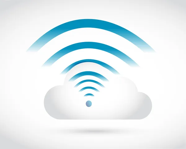 Wolkenverbindung Wifi Illustration Design — Stockfoto