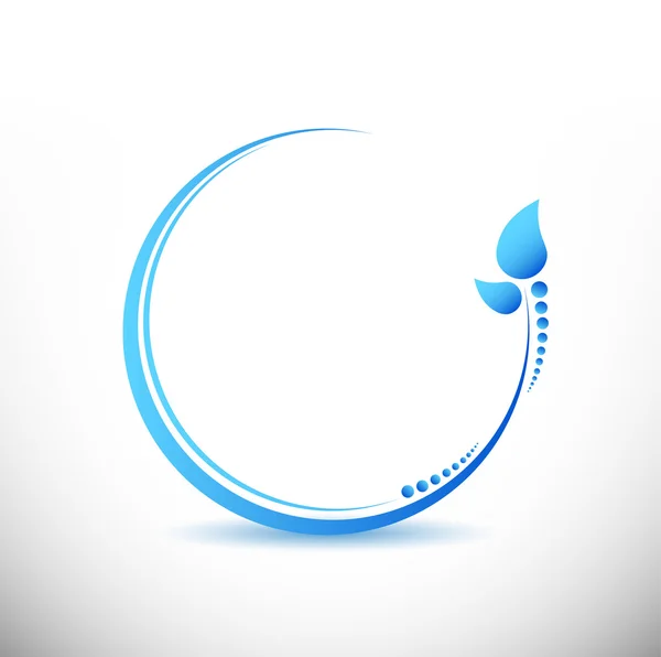 Mavi zarif dalga illüstrasyon tasarımı — Stok fotoğraf