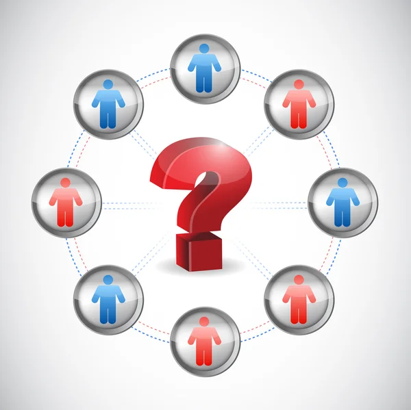 People question mark diagram concept illustration — Stock Photo, Image