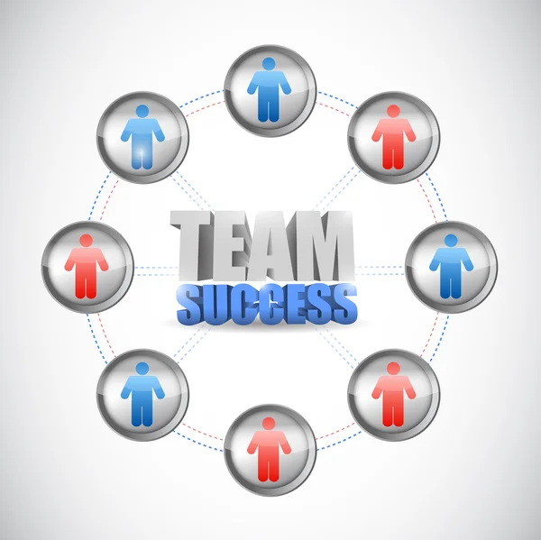 Diseño de ilustración de concepto de diagrama de éxito del equipo — Foto de Stock
