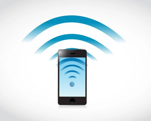 Phone connection wifi illustration design — Stock Photo, Image