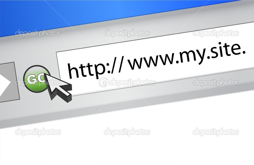my site link message on a browser illustration