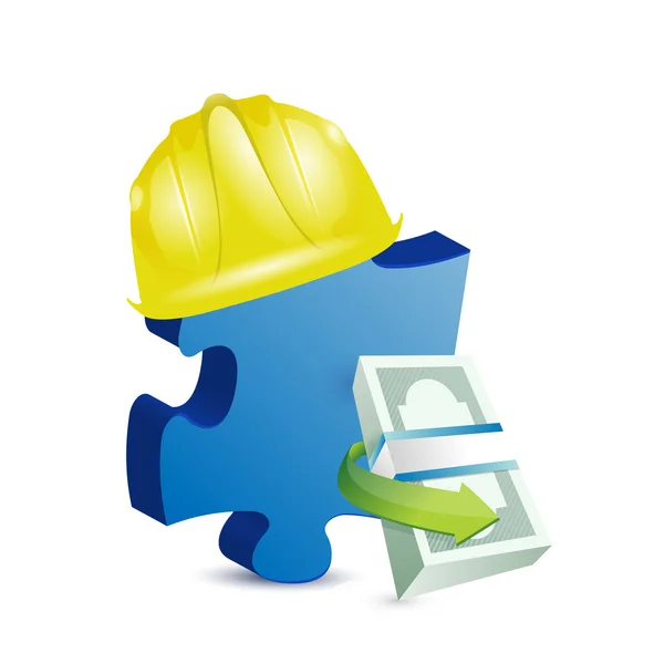 Construction missing piece illustration design — Stock Photo, Image