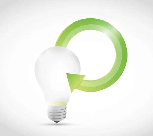 Light bulb cycle illustration design — Stock Photo, Image