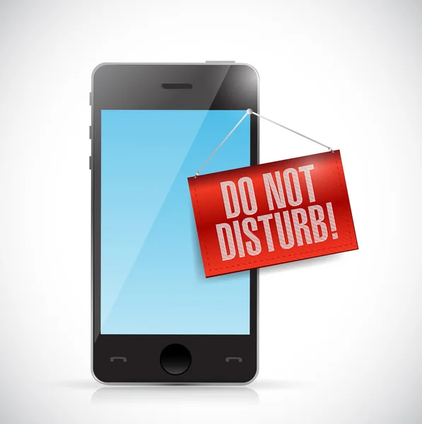 Telefon med en gör inte störa hängande tecken — Stockfoto