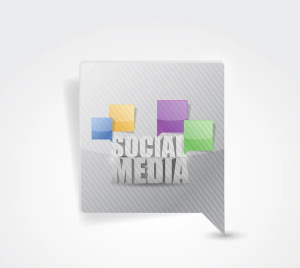 Mídia social sinal mensagem ponteiro ilustração — Fotografia de Stock