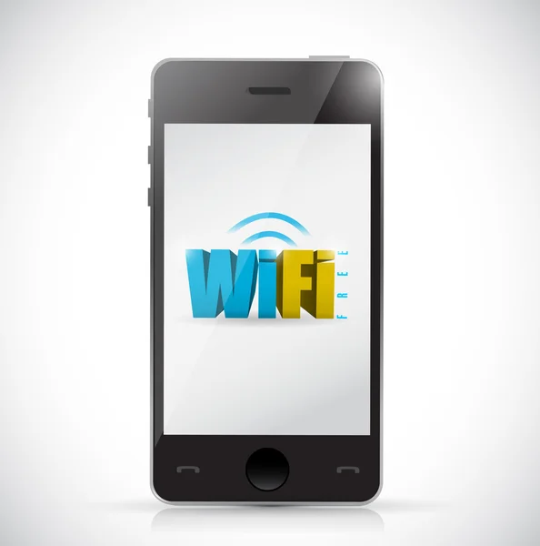 Smartphone free wifi connection illustration — Stock Photo, Image