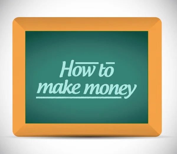 Hoe maak je geld bericht op een schoolbord. — Stockfoto