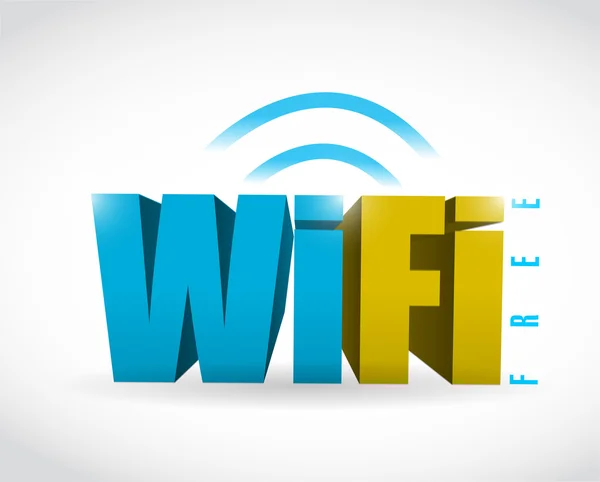 Connessione wifi gratuita disegno illustrazione — Foto Stock