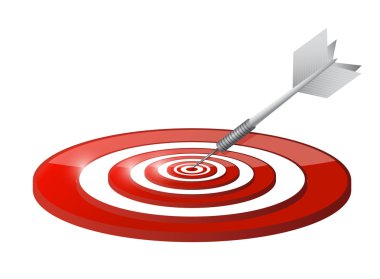 adımları hedef ve dart illüstrasyon tasarımı