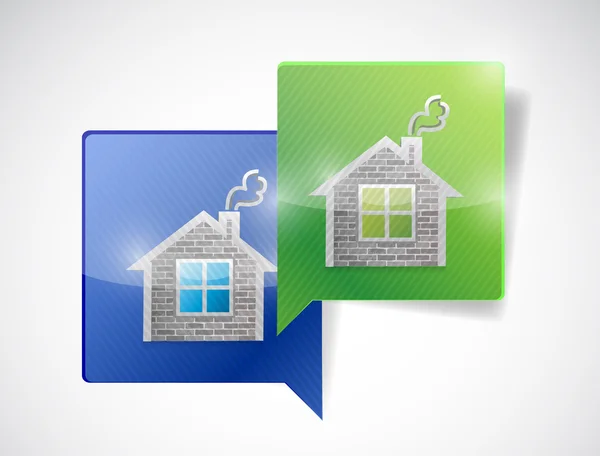 Real estate home message communication concept — Stock Photo, Image