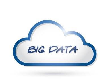 big data cloud illustration design clipart