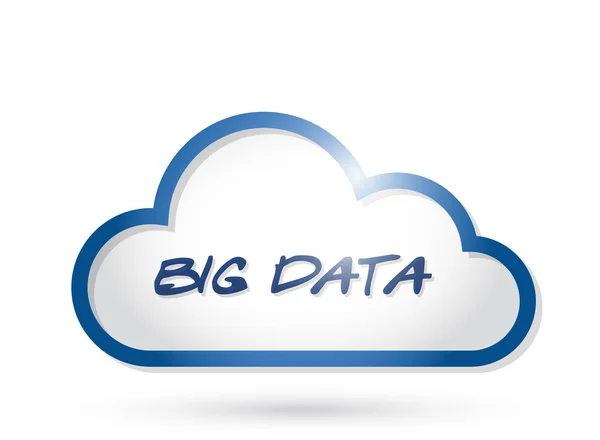 Big Data Cloud Illustration Design — Stockfoto