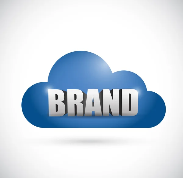 Diseño de ilustración de nube de marca — Foto de Stock