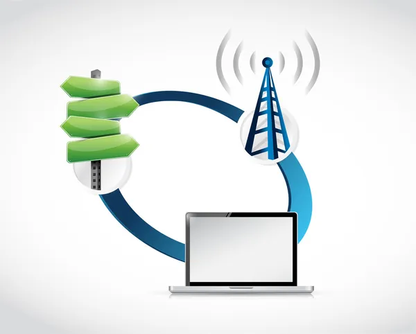 Technology guide and connection. illustration — Stock Photo, Image