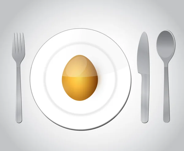 Eating eggs illustration design — Stock Photo, Image