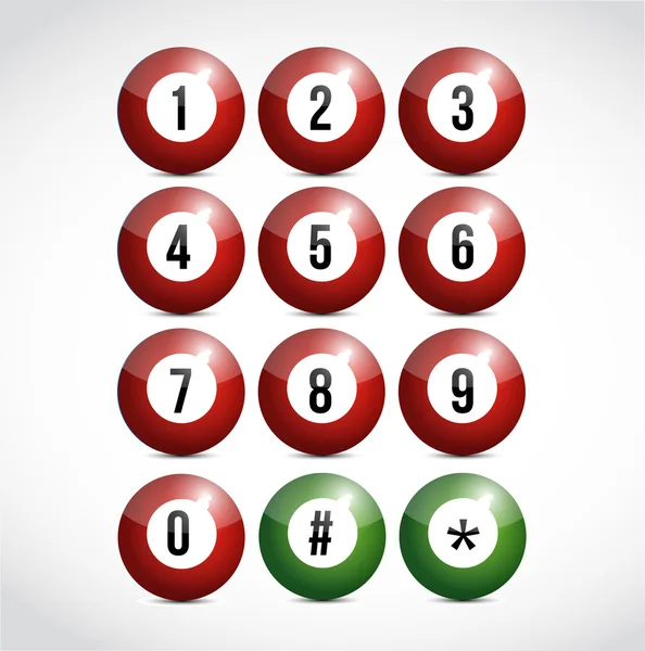 Dial numbers illustration design balls — Stock Photo, Image