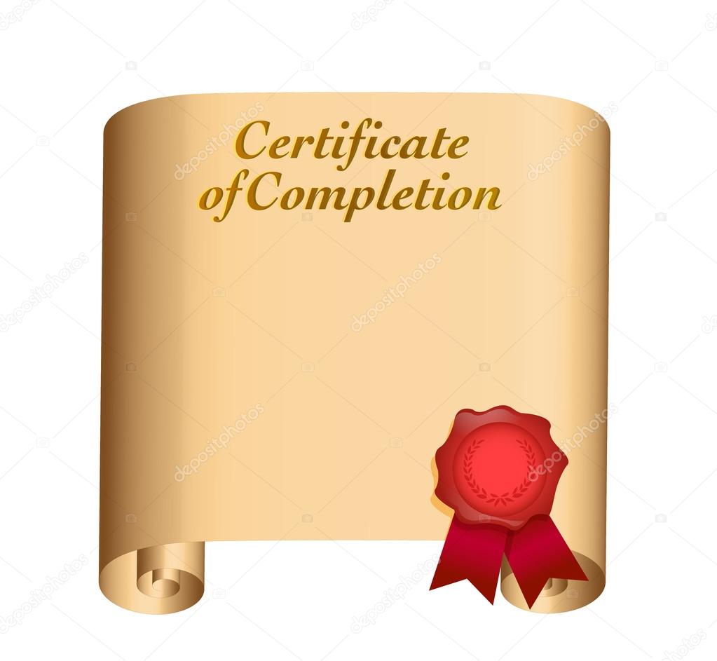 certificate of completion illustration design