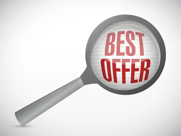 Best offer under magnify search investigation — Stock Photo, Image