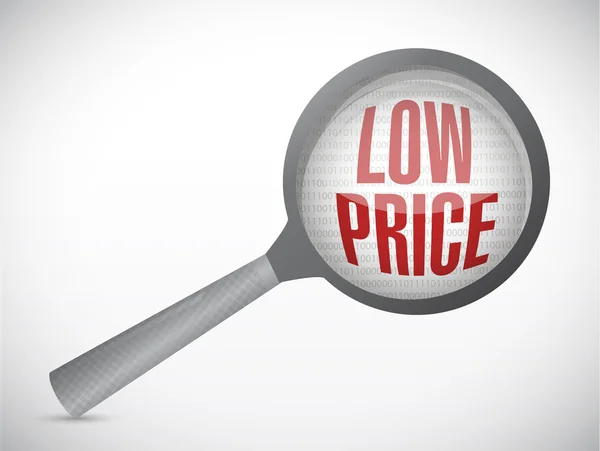 Low price under magnify search illustration — Stock Photo, Image