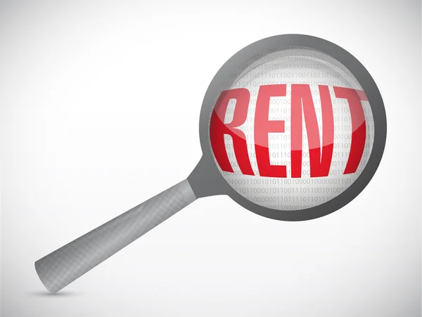 Rent under magnify search illustration design — Stock Photo, Image