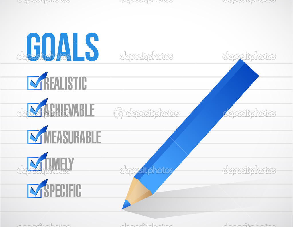 goals check mark list illustration design