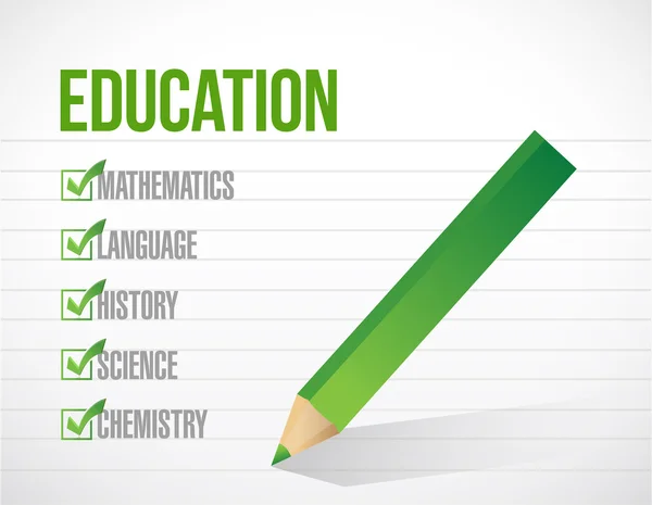 Education check list illustration design — Stock Photo, Image