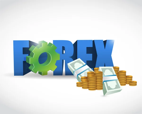 Forex money bills currency illustration — Stock Photo, Image