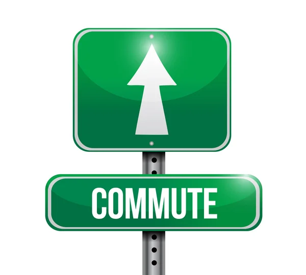 Commute road sign illustration design — Stock Photo, Image